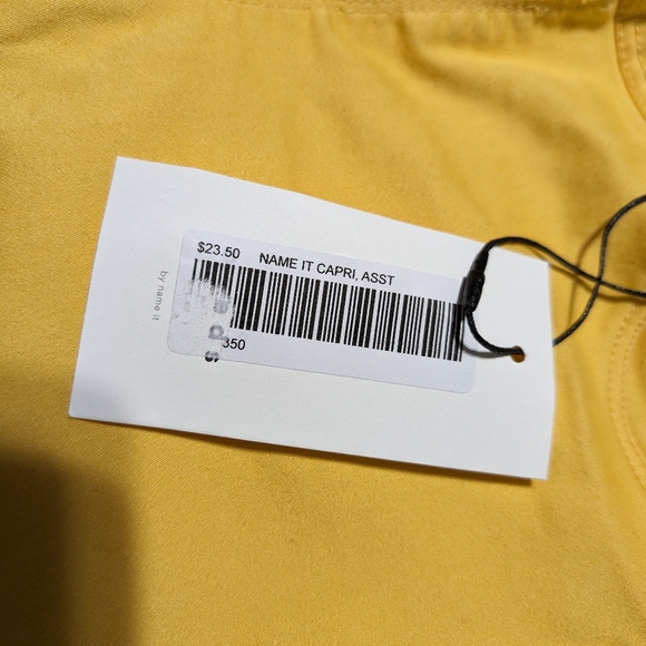 NWT Name it Yellow kids Capri pants size 13 Basic needs adjustable waist - Picture 3 of 10